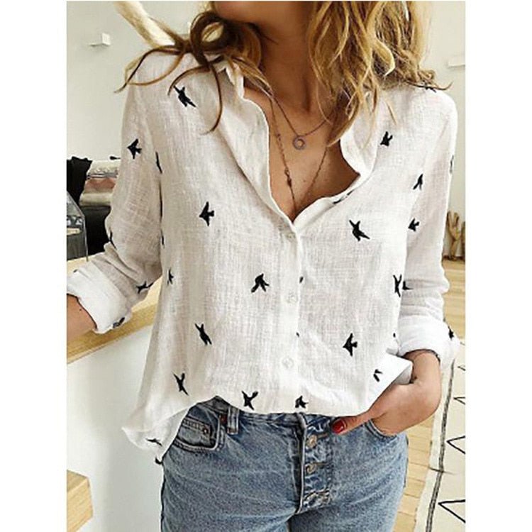 LS | Women Soft Flow Button Down Shirt