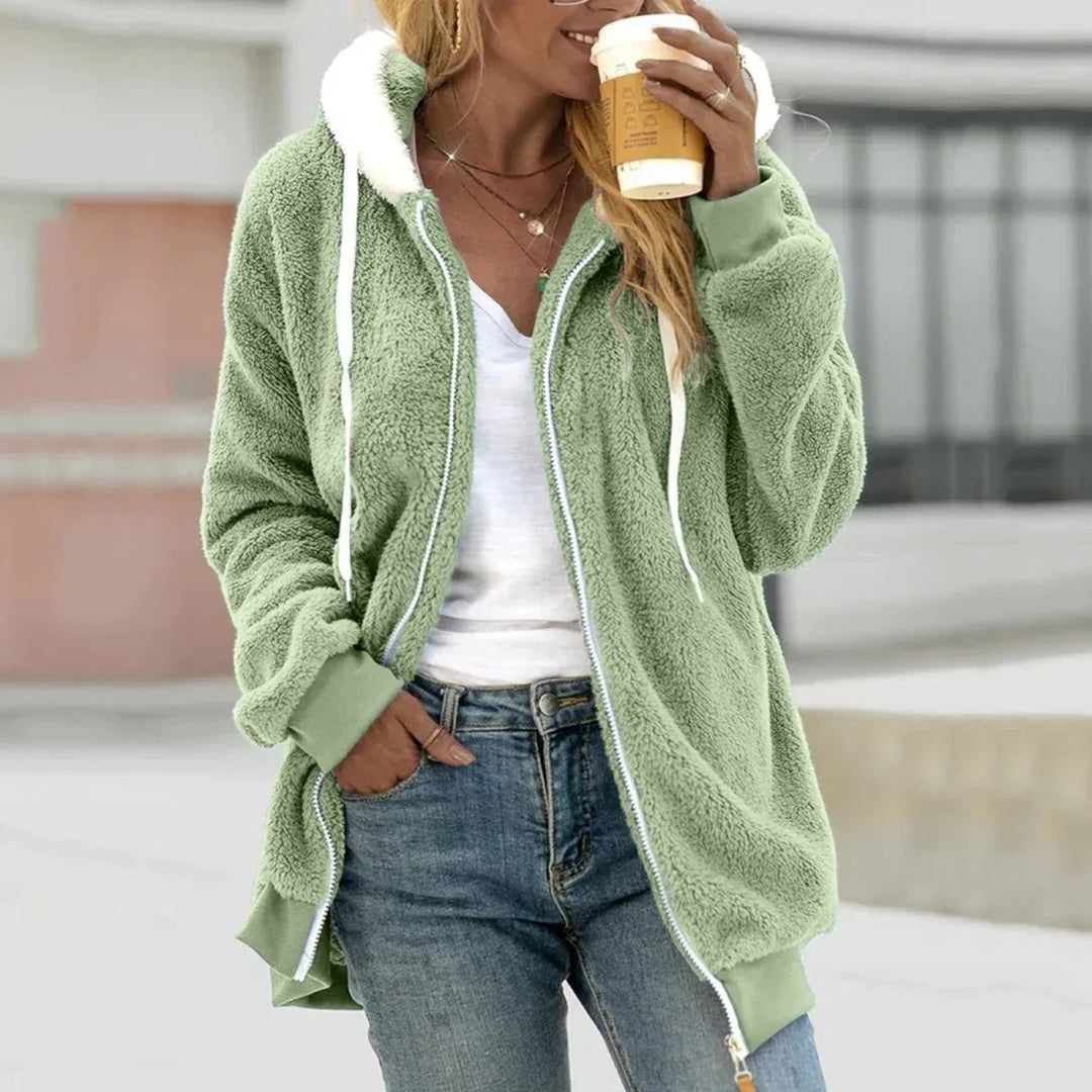 LS | Women Soft Sherpa Zip Hoodie