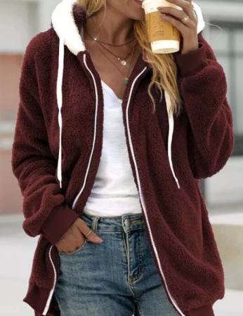 LS | Women Soft Sherpa Zip Hoodie