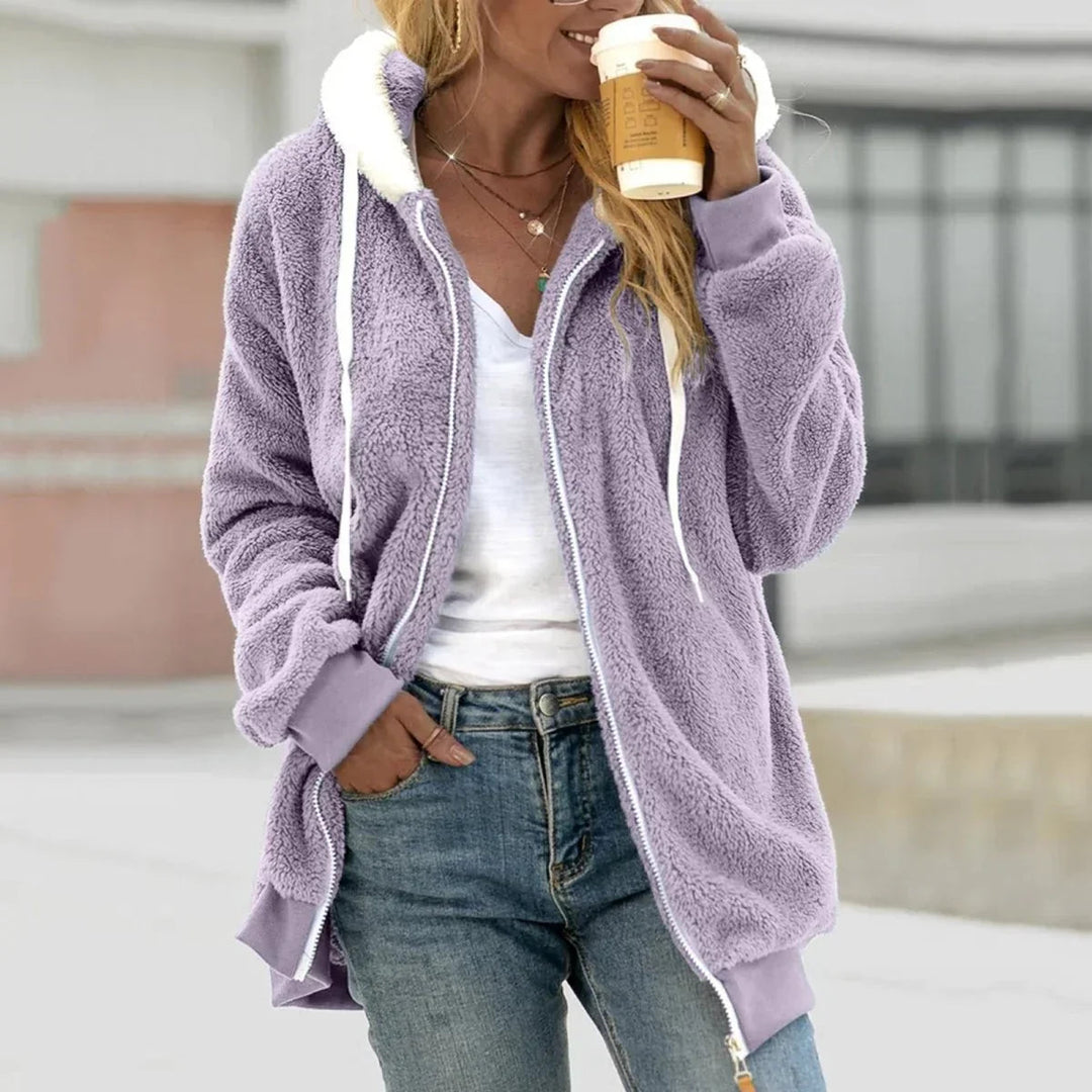 LS | Women Soft Sherpa Zip Hoodie