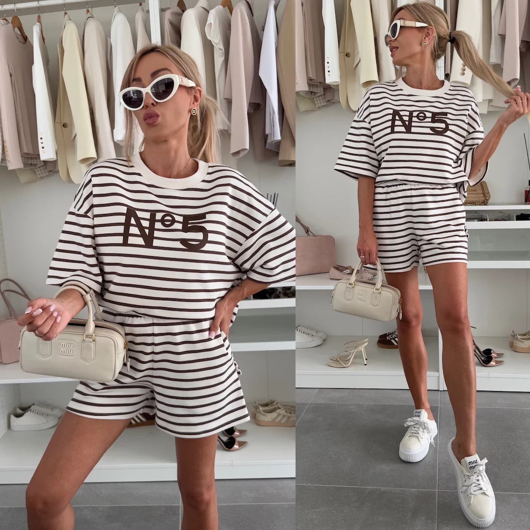 LS | Women Soft Stripe Lounge Set