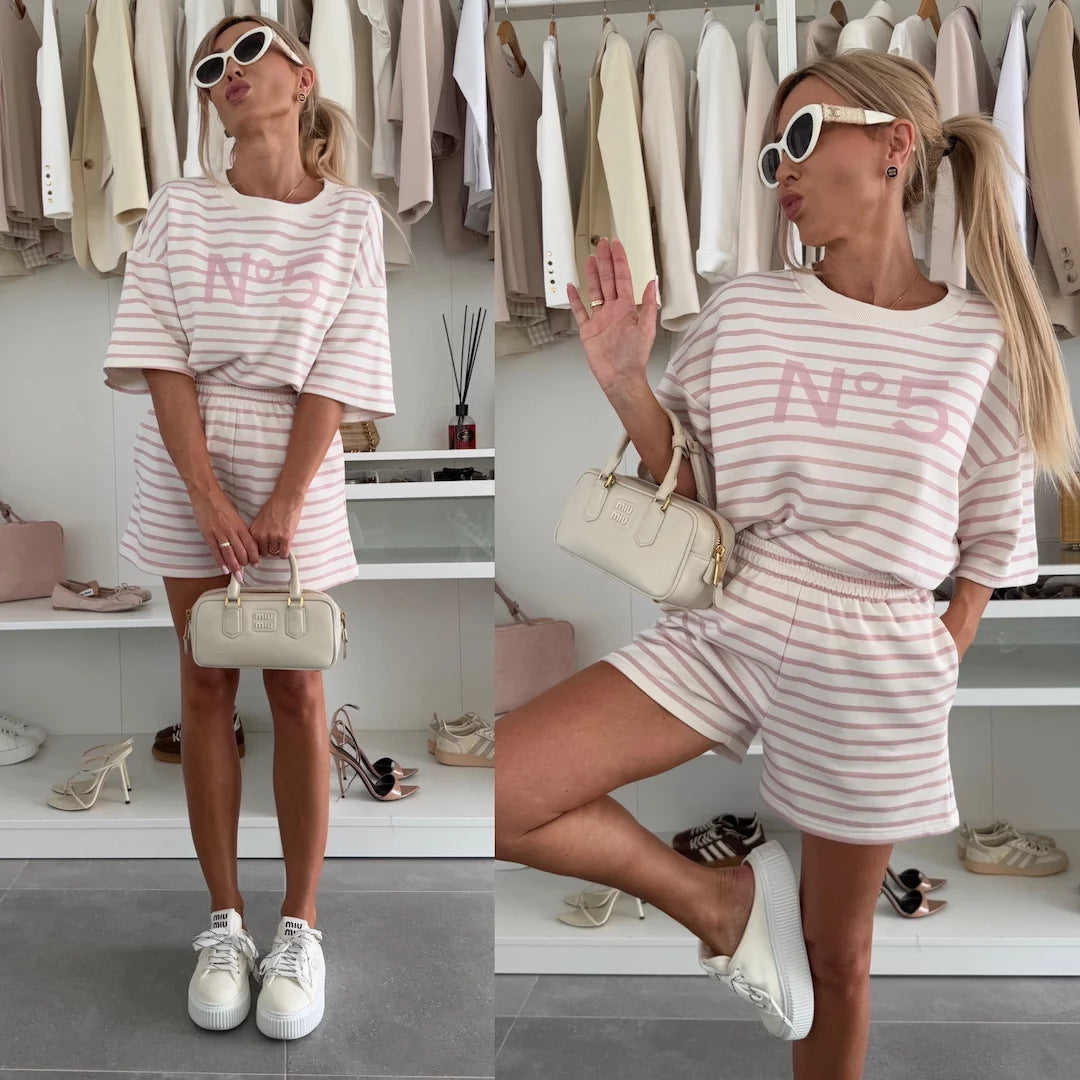 LS | Women Soft Stripe Lounge Set