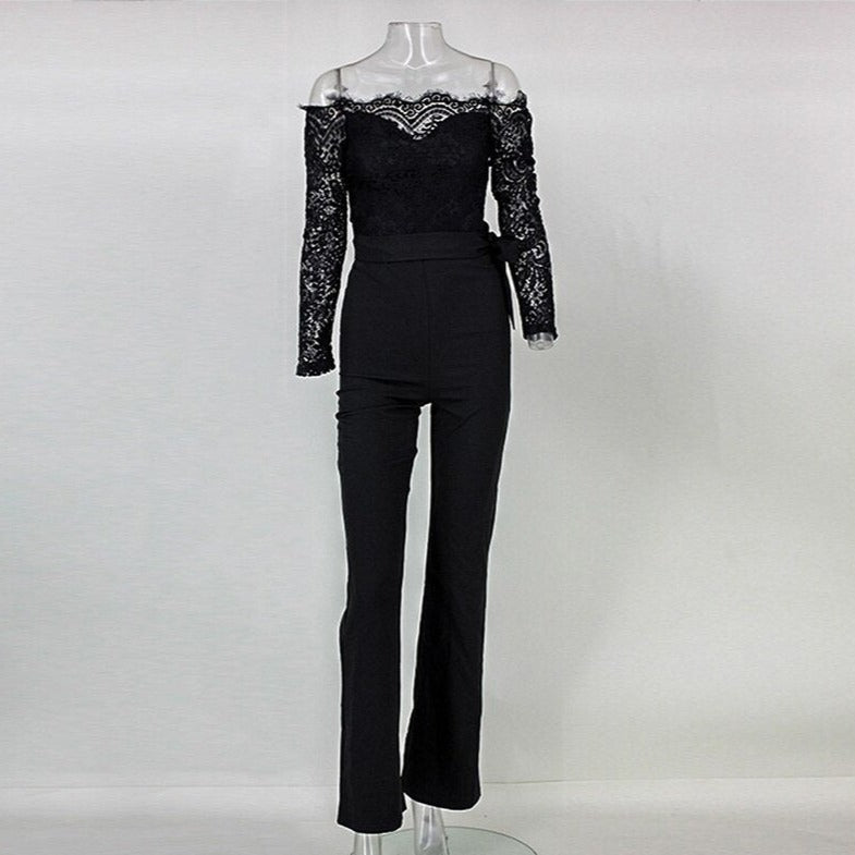 LS | Women Sophisticated Off Shoulder Jumpsuit