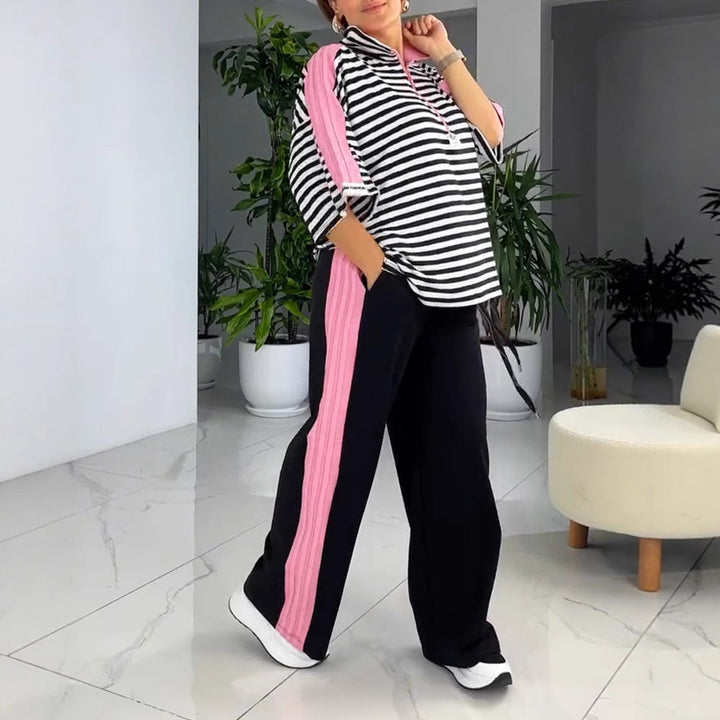 LS | Women Street Stripe Lounge Pants Set