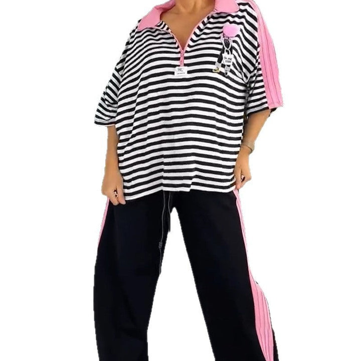 LS | Women Street Stripe Lounge Pants Set