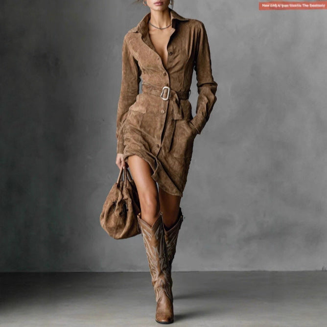 LS | Women Stylish Belted Mini Dress