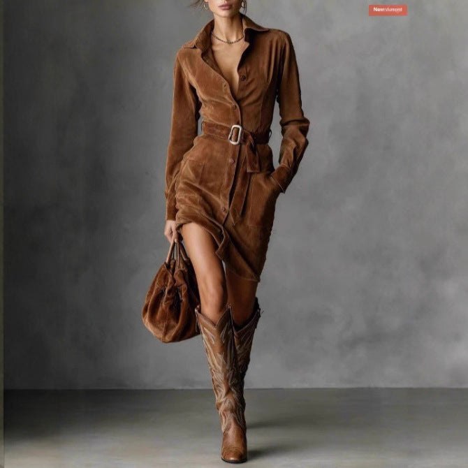 LS | Women Stylish Belted Mini Dress
