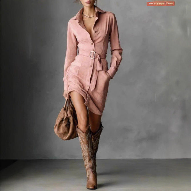 LS | Women Stylish Belted Mini Dress