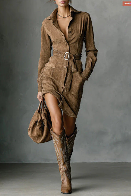 LS | Women Stylish Belted Mini Dress