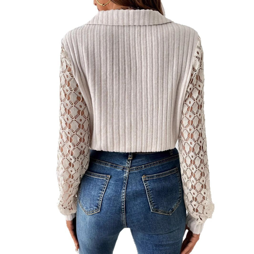 LS | Women Stylish Lace Sleeve Top