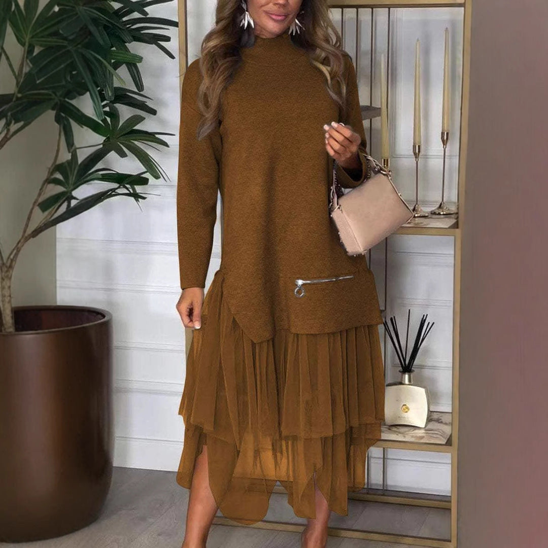 LS | Women Stylish Mesh Hem Dress