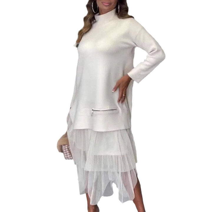 LS | Women Stylish Mesh Hem Dress