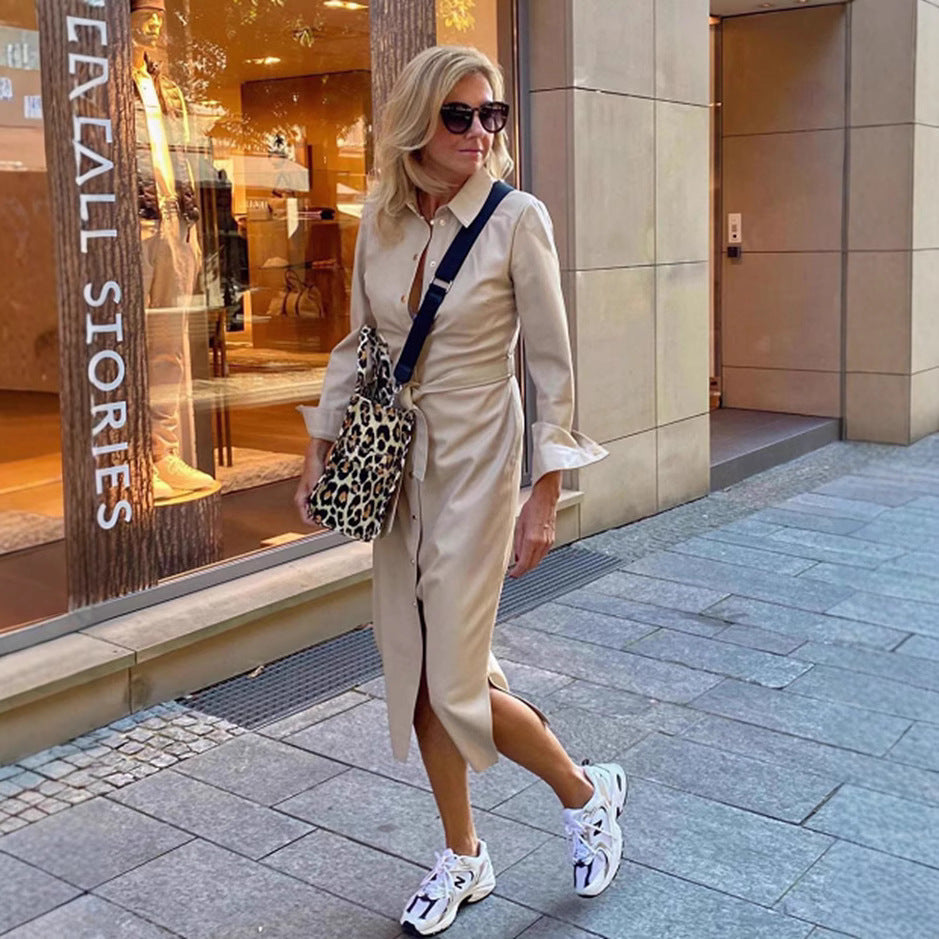 LS | Women Tailored Button Midi Dress