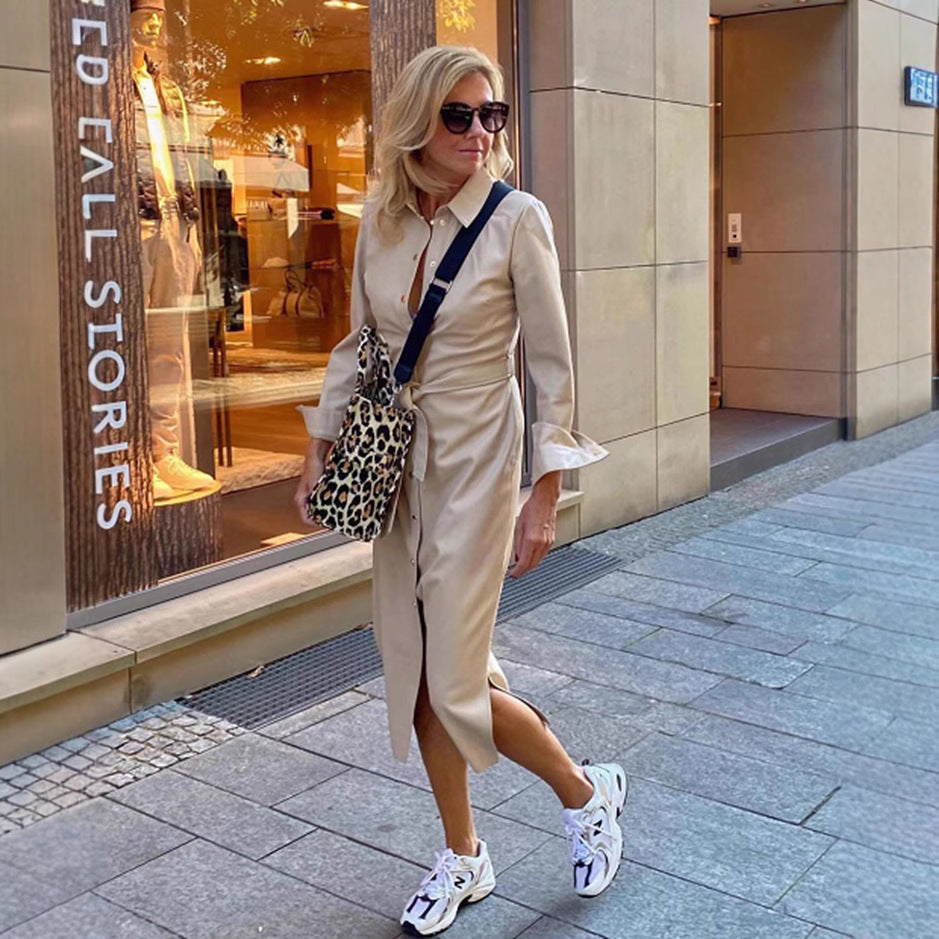 LS | Women Tailored Button Midi Dress