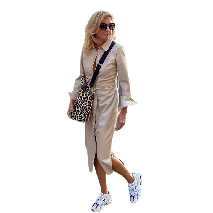 LS | Women Tailored Button Midi Dress