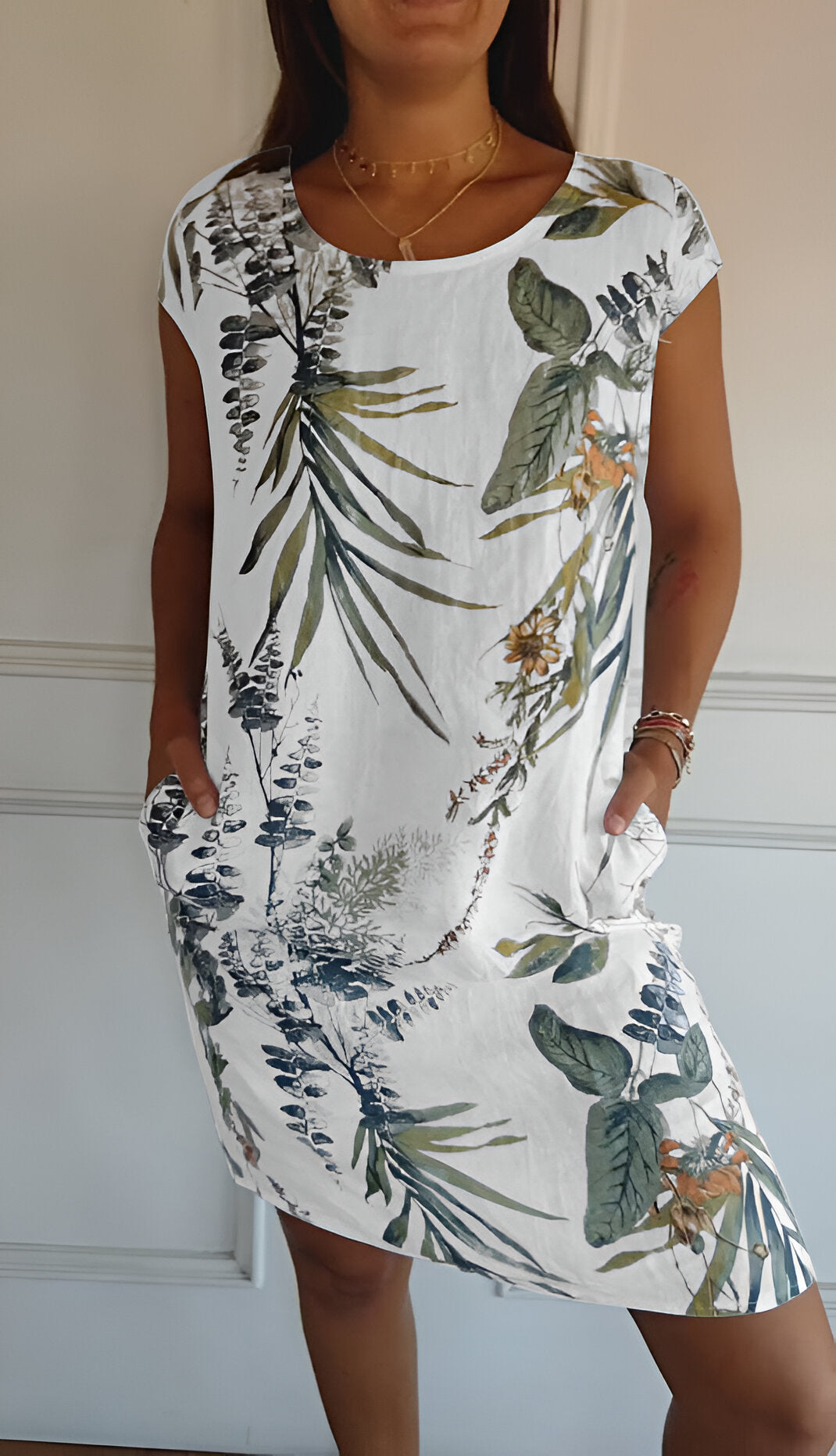 LS | Women Tropical Pocket Mini Dress