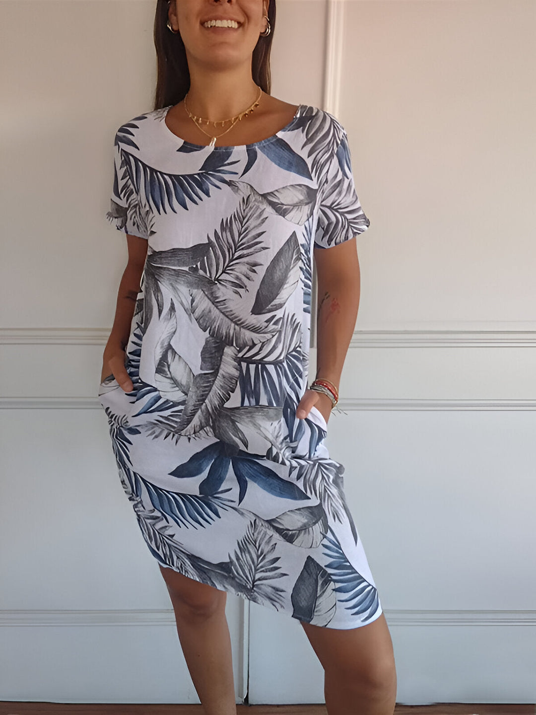 LS | Women Tropical Pocket Mini Dress