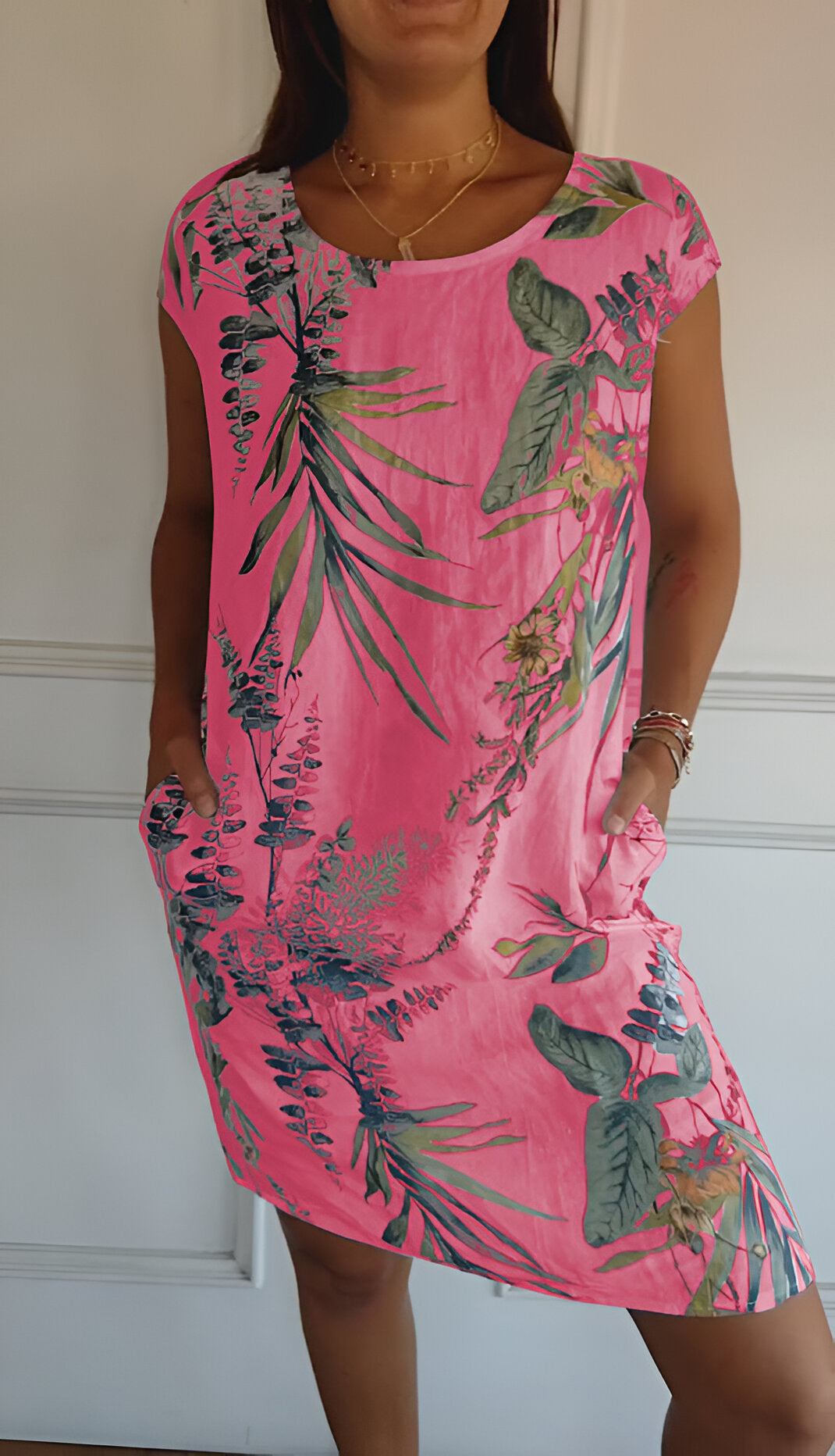 LS | Women Tropical Pocket Mini Dress