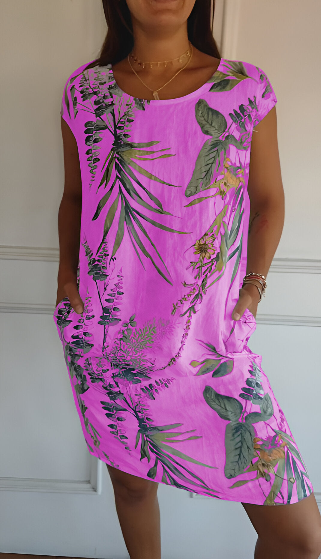LS | Women Tropical Pocket Mini Dress