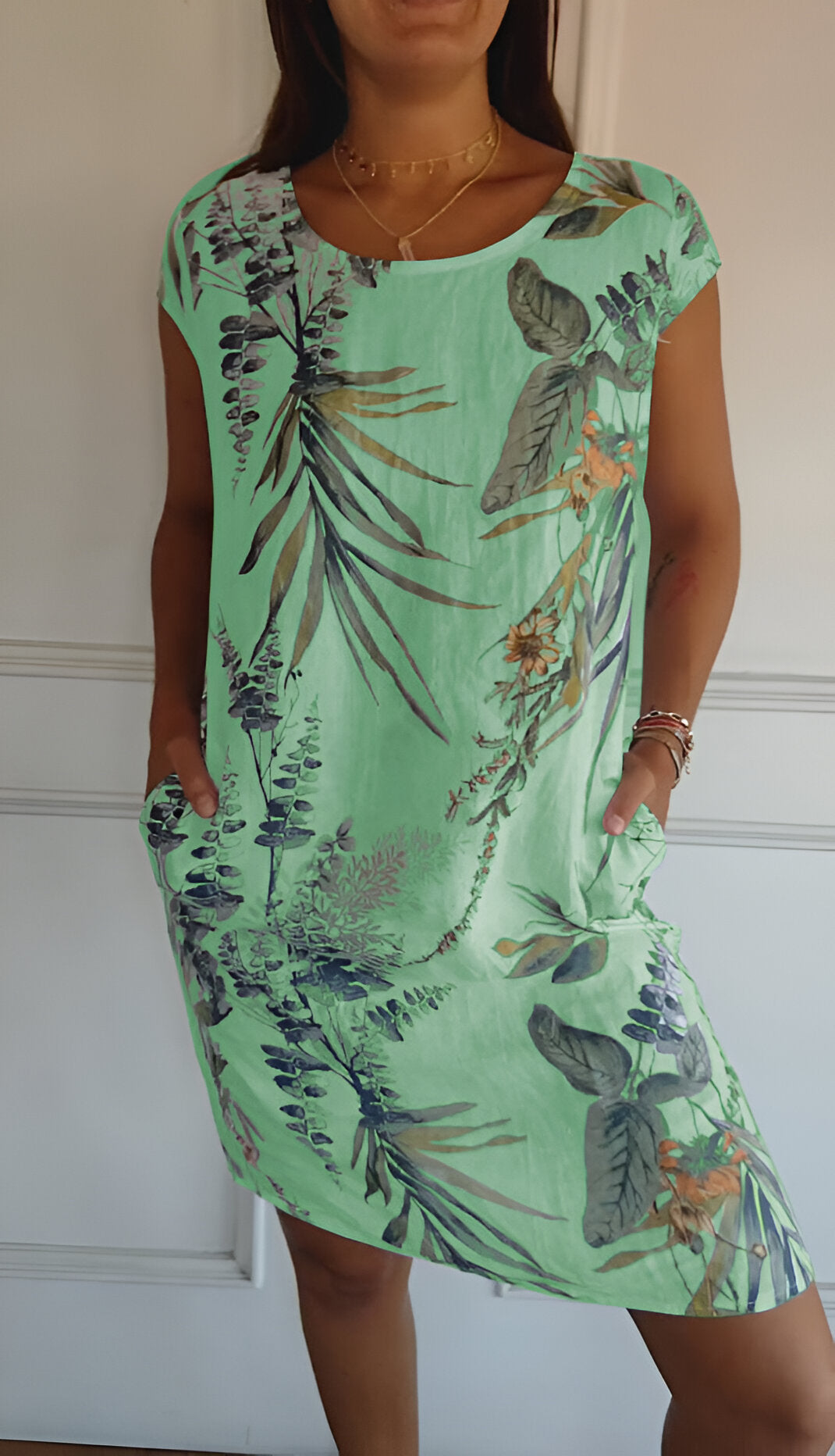 LS | Women Tropical Pocket Mini Dress