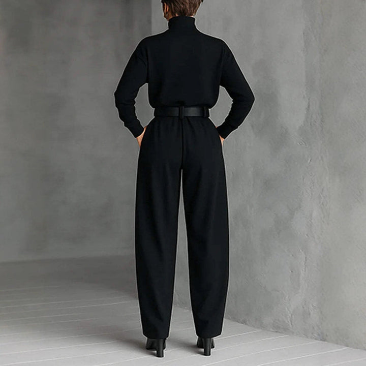 LS | Women Turtleneck Wide Leg Jumpsuit