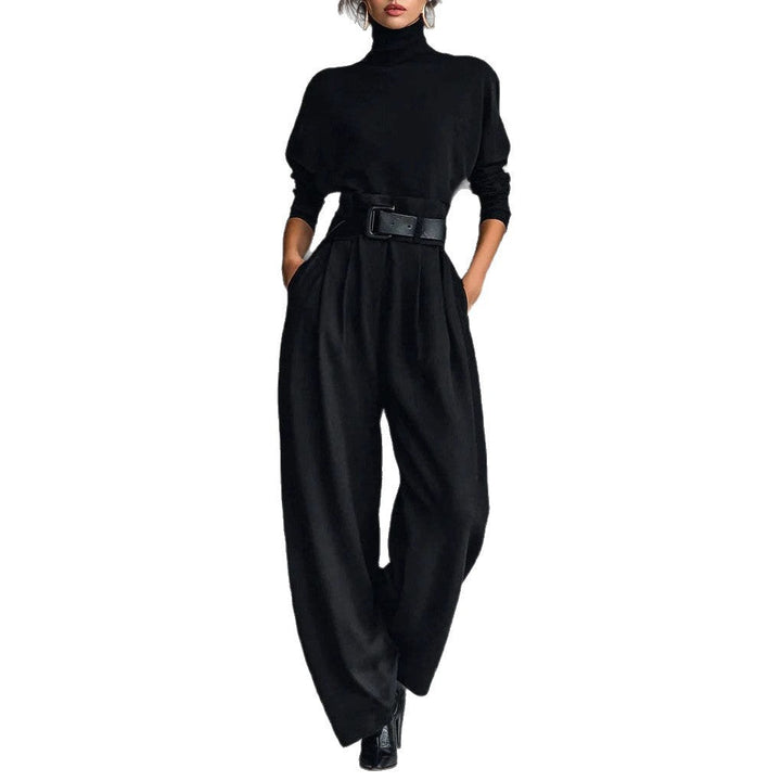 LS | Women Turtleneck Wide Leg Jumpsuit