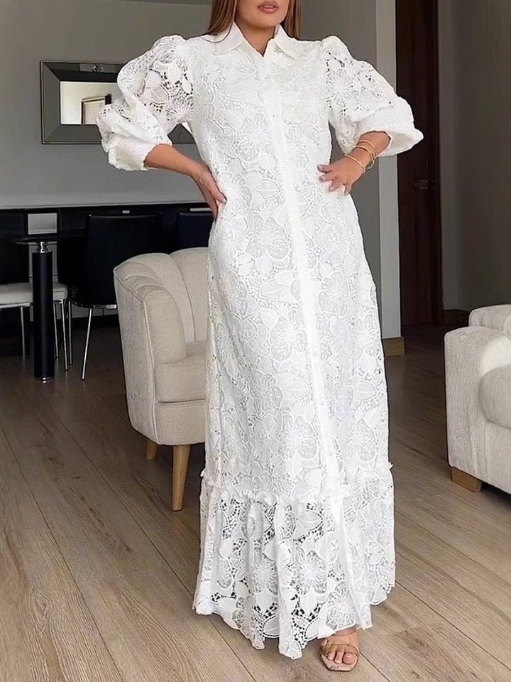LS | Women Vintage Lace Maxi Dress