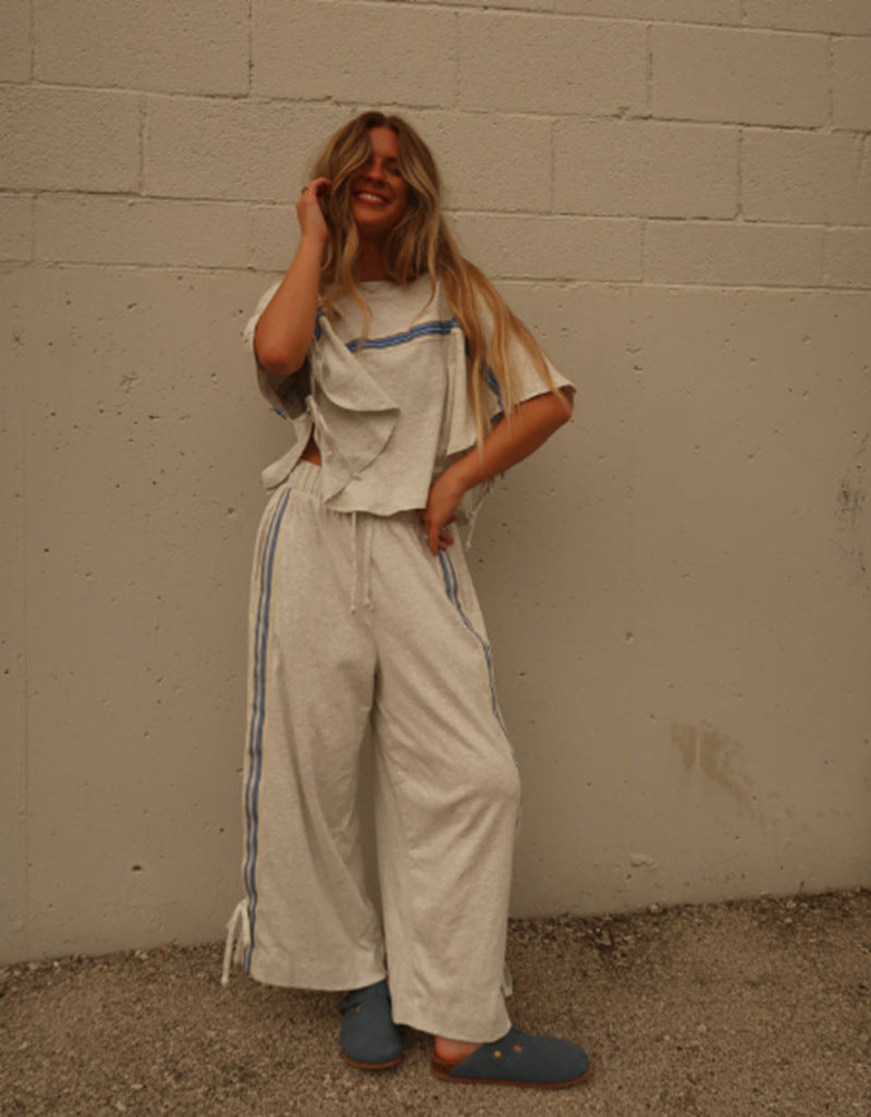LS | Women Breezy Stripe Lounge Set