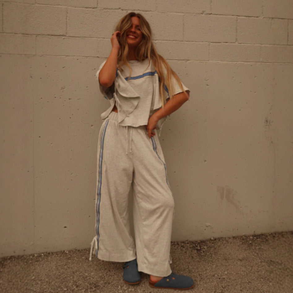 LS | Women Breezy Stripe Lounge Set