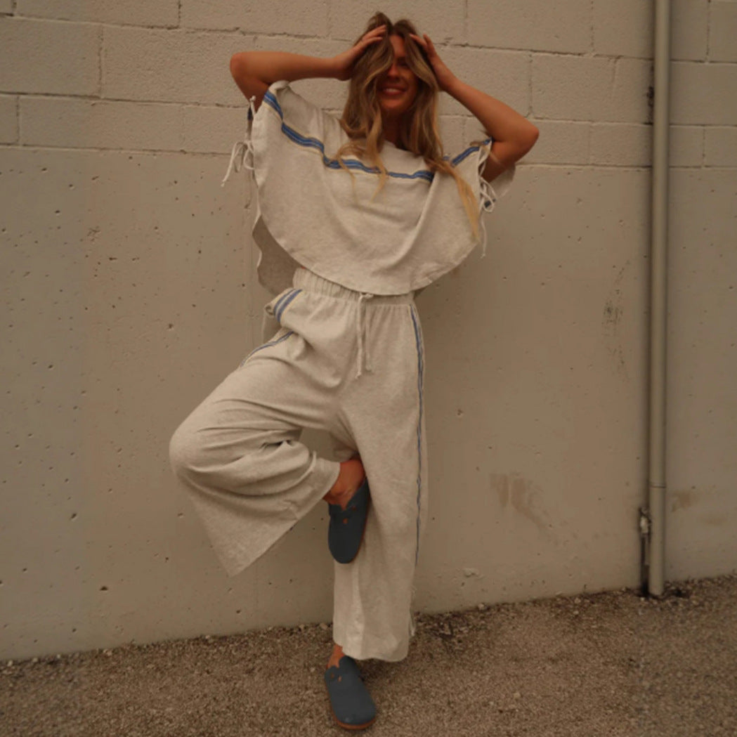 LS | Women Breezy Stripe Lounge Set