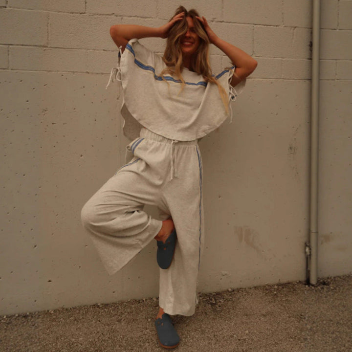 LS | Women Breezy Stripe Lounge Set