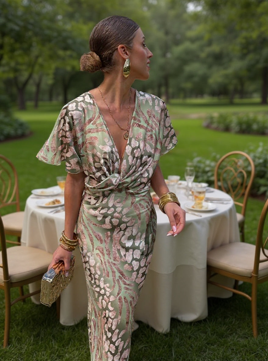 Calandra | Copper Midi Dress