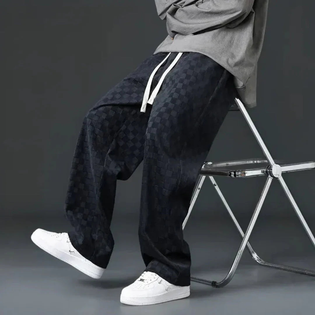 LS | Maverick Checkered Track Pants