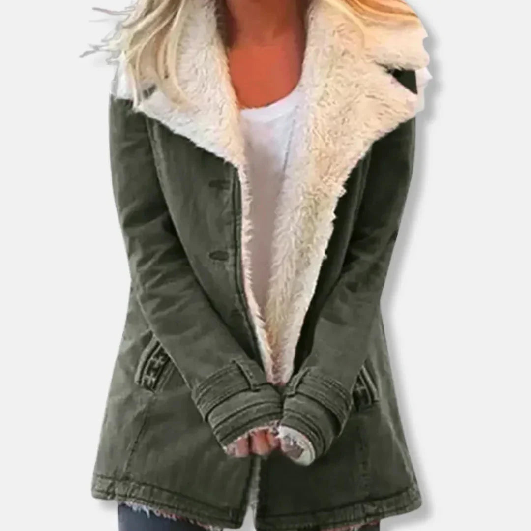 Melissa Women’s Faux Shearling Lined Winter Coat