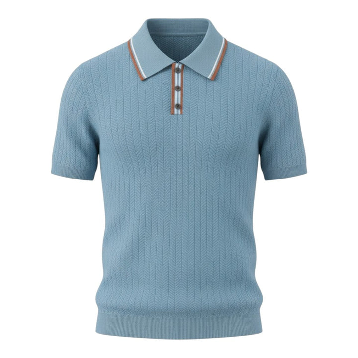 Men Chevron Knit Polo LionStyle