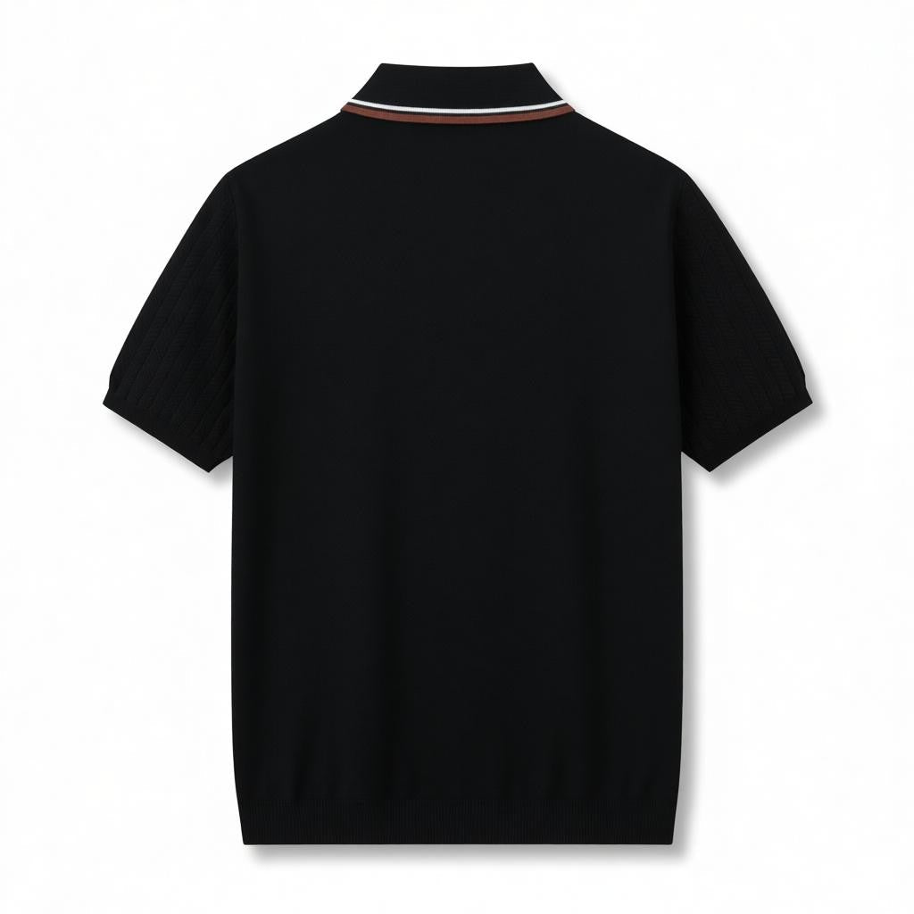 Men Chevron Knit Polo LionStyle