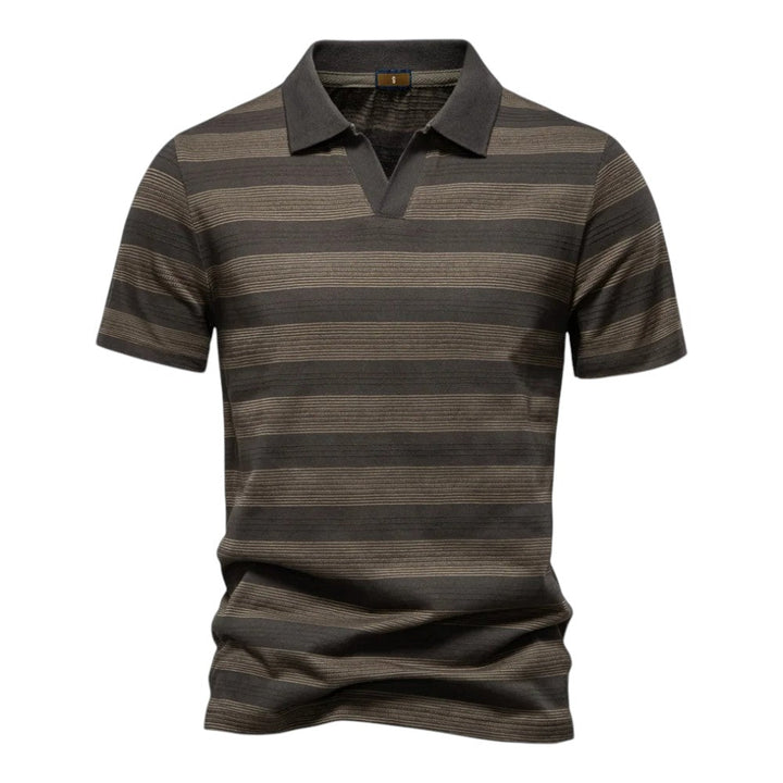 Men Classic Stripe Polo LionStyle