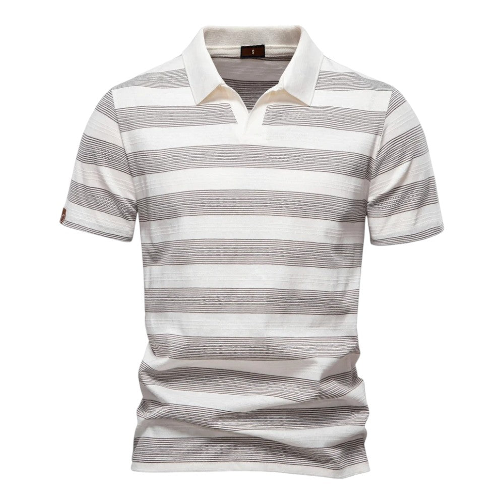 Men Classic Stripe Polo LionStyle