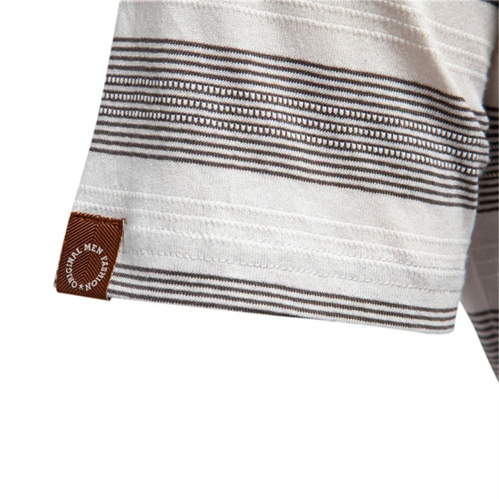 Men Classic Stripe Polo LionStyle