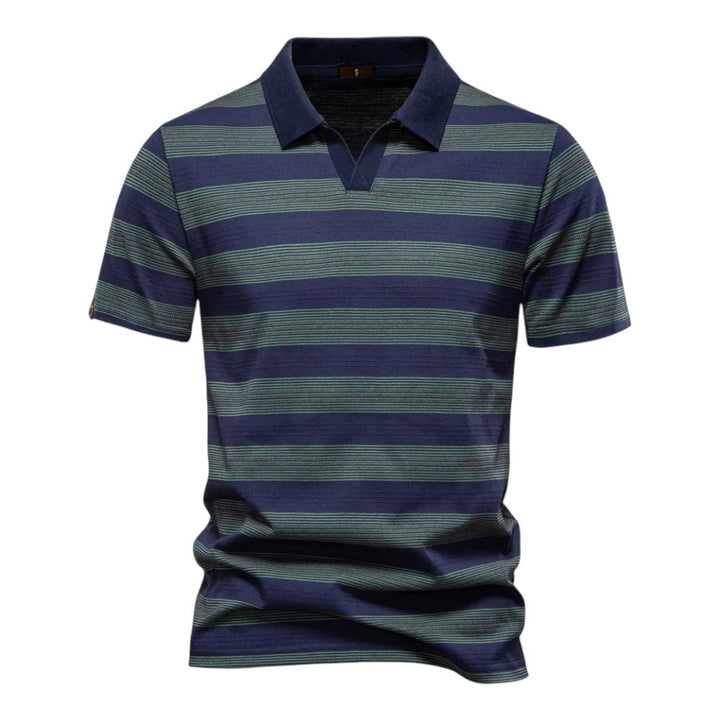 Men Classic Stripe Polo LionStyle