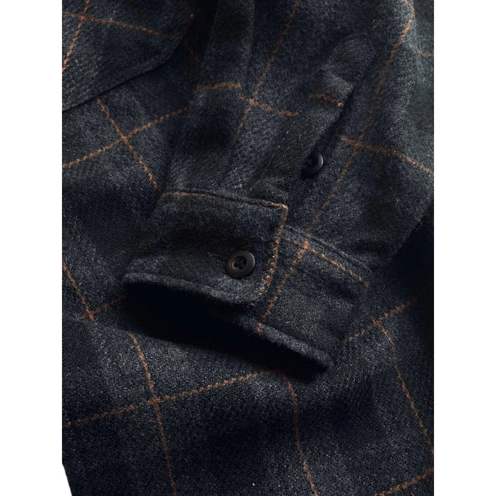 Men Dark Plaid Overshirt LionStyle