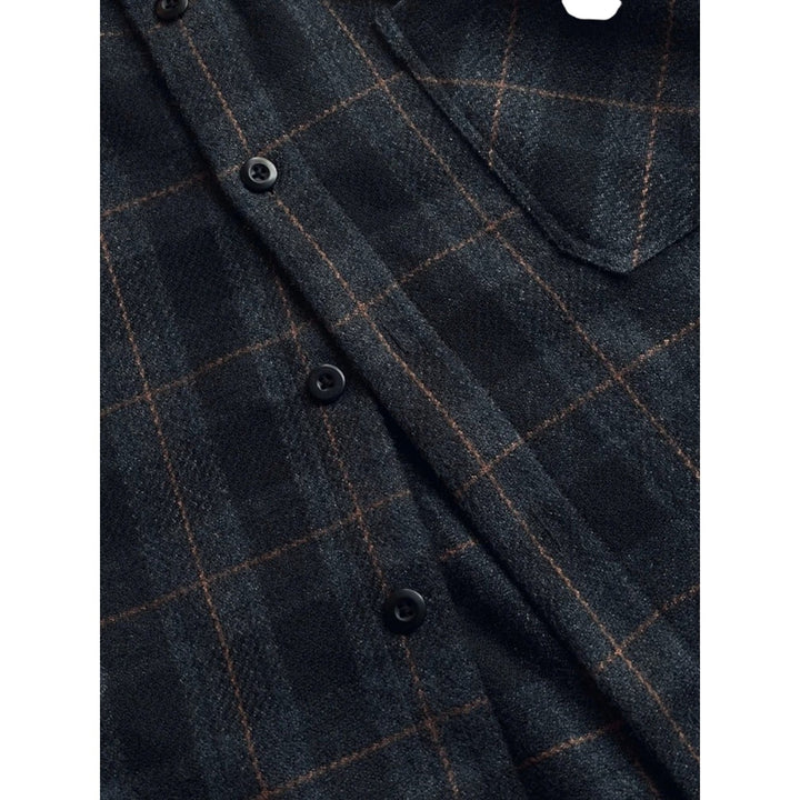 Men Dark Plaid Overshirt LionStyle
