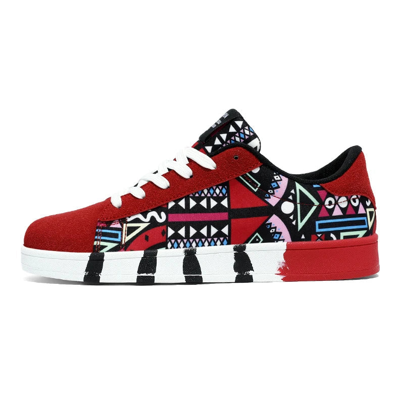 Men Graphic Art Casual Sneakers LionStyle