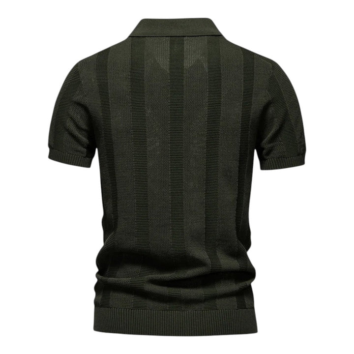 Men Textured Vertical-Knit Polo LionStyle