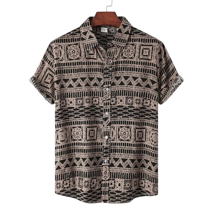 Men Tribal Pattern Shirt LionStyle
