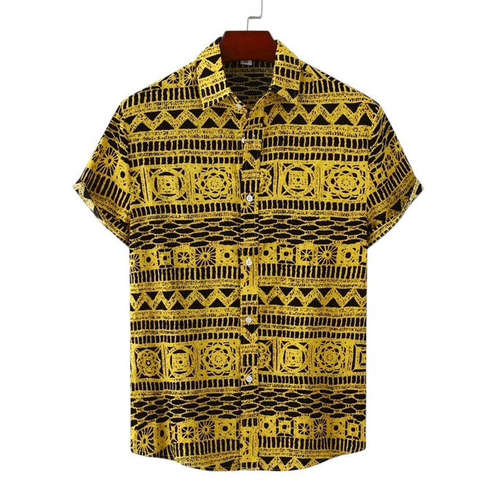 Men Tribal Pattern Shirt LionStyle