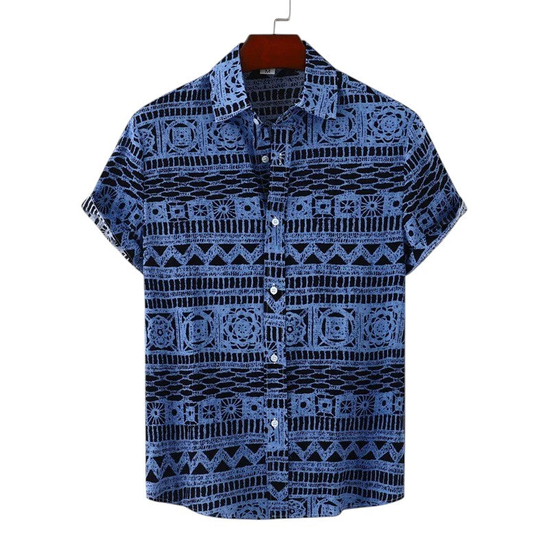 Men Tribal Pattern Shirt LionStyle