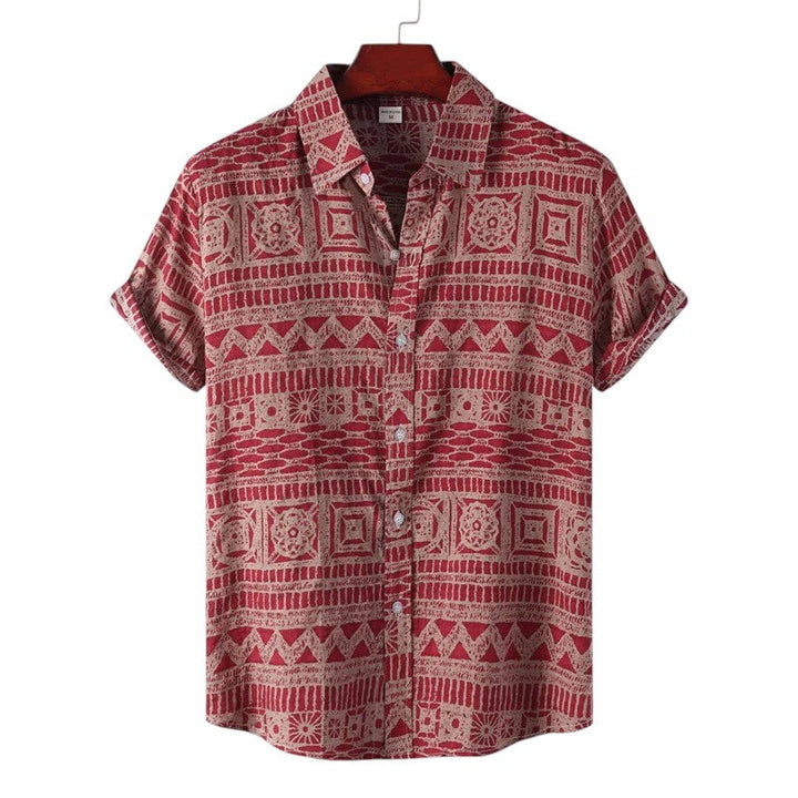 Men Tribal Pattern Shirt LionStyle