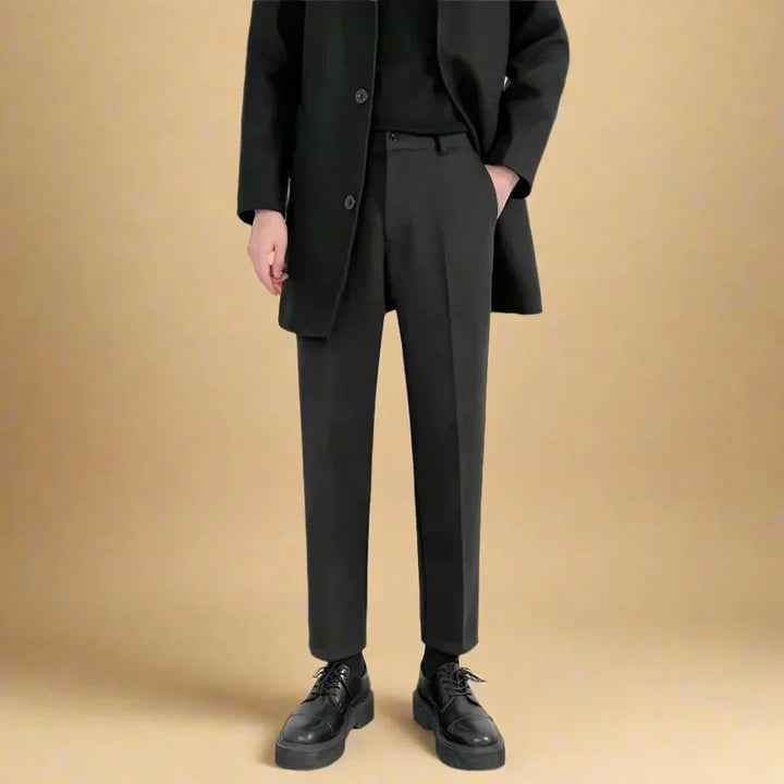 LS | Noah Cropped Slim Fit Tailored Trousers