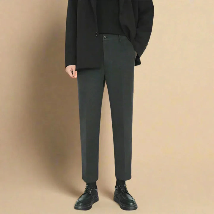 LS | Noah Cropped Slim Fit Tailored Trousers